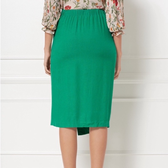 ⚓️ Eva Mendes for New York & Co striped wrap pencil retro pin up skirt size 12 - Picture 3 of 10